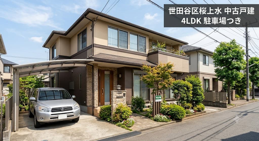 世田谷区桜上水 中古戸建 4LDK 駐車場つき
