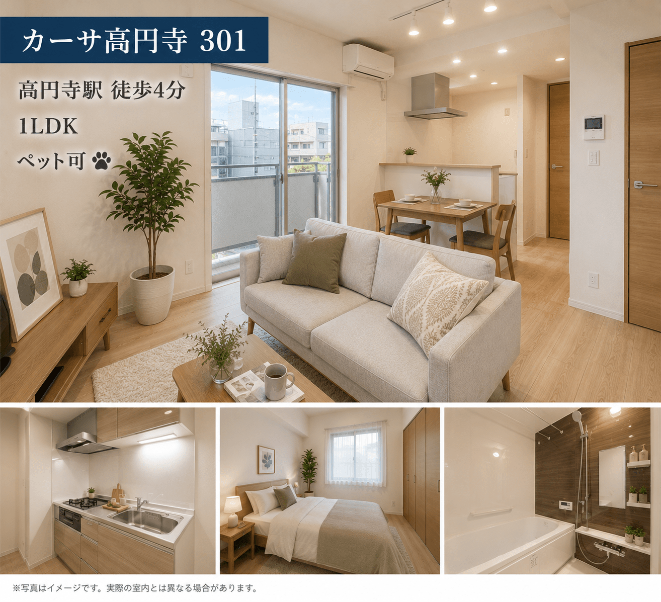 高円寺駅徒歩4分 1LDK カーサ高円寺301